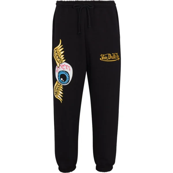 mens-flying-eyeball-gold-on-black-jogger