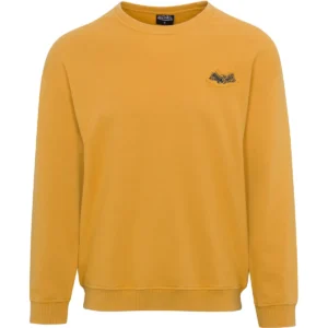 mustard-french-terry-crew-neck-sweater