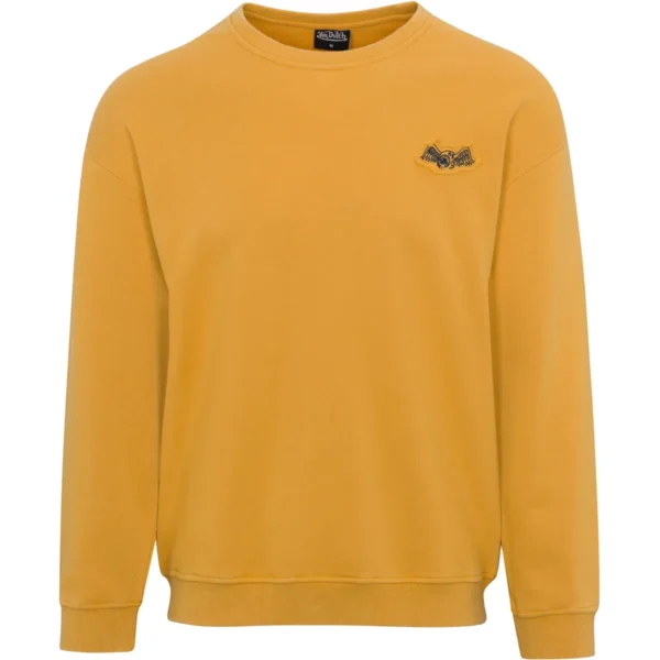 mustard-french-terry-crew-neck-sweater